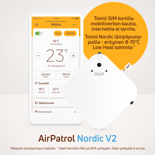 Kauko-ohjain AirPatrol Nordic 2.0 GSM